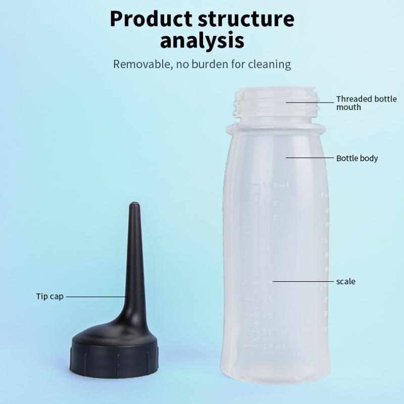 Root Comb Applicator Bottle , Hair Oil Applicator,3 Pcs Simple Operation  Scale Design Hair Dye Dispensing Bottle for Barber Shops 