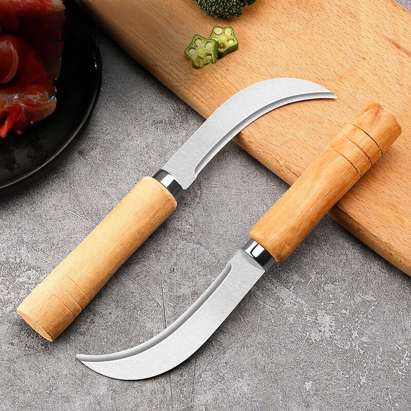 Bending Knife Fruit Knife Stainless Steel Pineapple Knife Mango Knife  Multi-functional Peeling Knife Roast Sausage Special Knife Cutting Hy9195 -  Temu