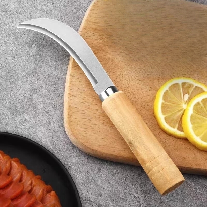 Bending Knife Fruit Knife Stainless Steel Pineapple Knife Mango Knife  Multi-functional Peeling Knife Roast Sausage Special Knife Cutting Hy9195 -  Temu