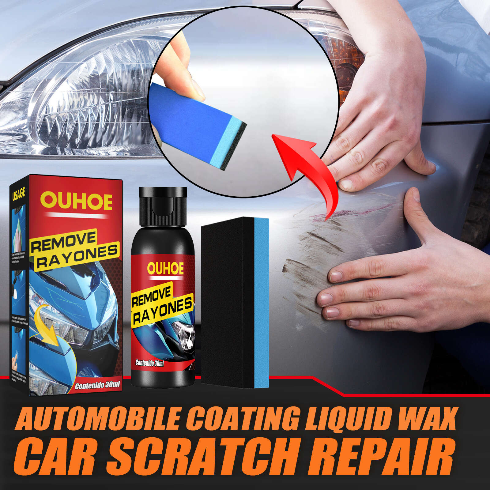Car Paint Scratch Repair Agent Polishing to Remove Scratches