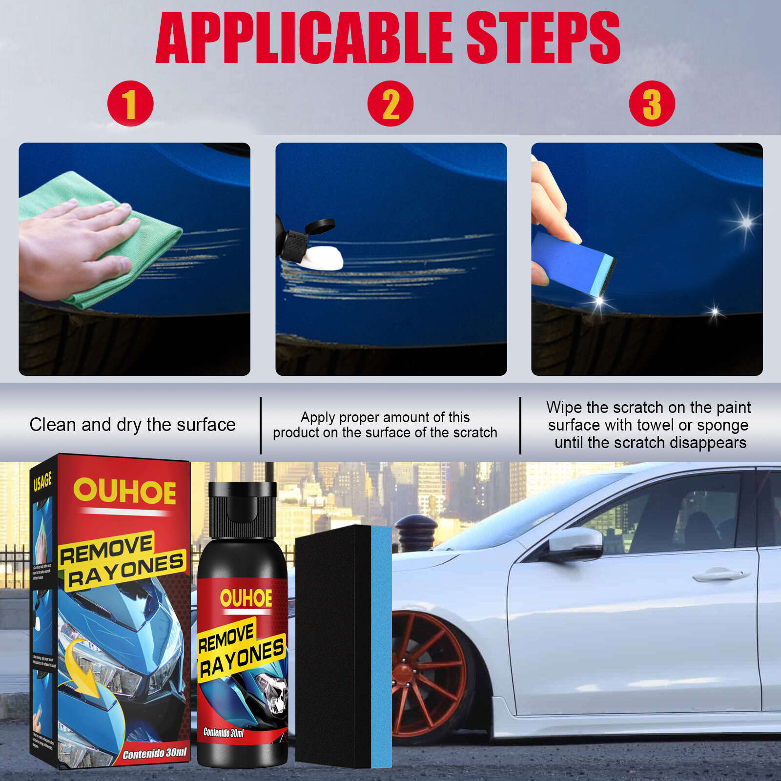 Car Paint Scratch Repair Agent Polishing to Remove Scratches