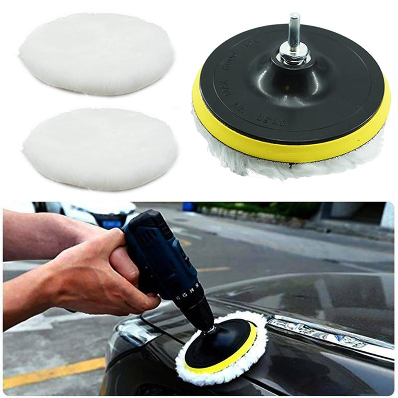 11pcs/set Foam Car Polishing Disc Self-adhesive Buffing Waxing Sponge Wool  Wheel Pad For Polisher Drill Adapter Kit Polish