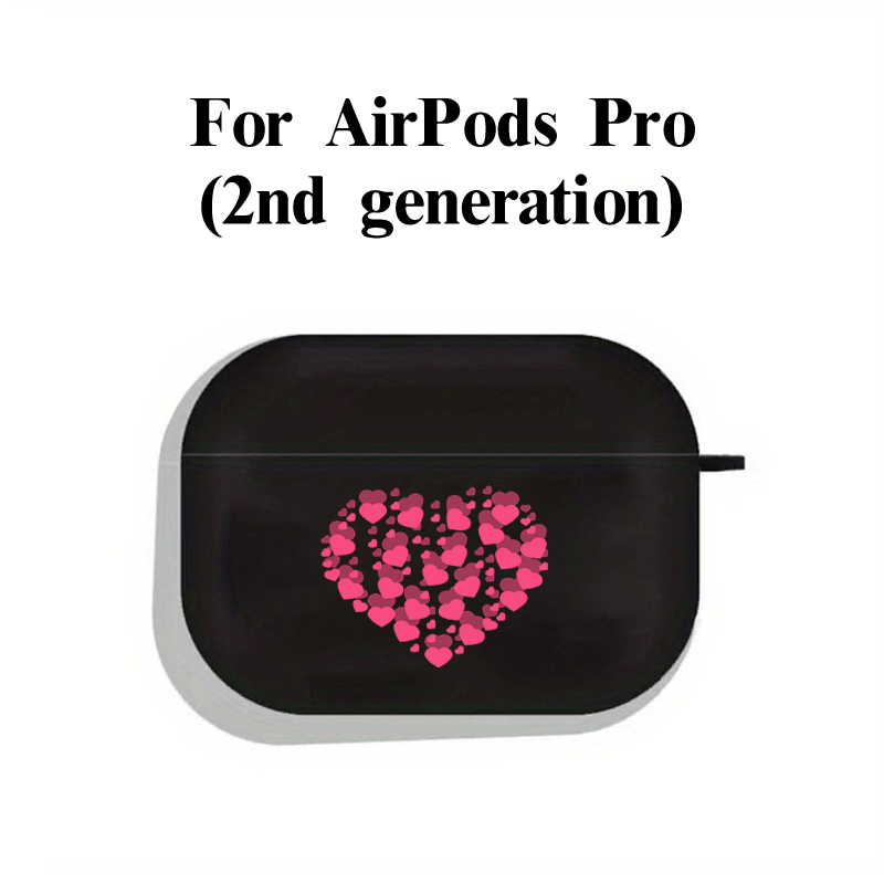 Letter G & Heart Graphic Earphone Case For Airpods1/2, Airpods3, Pro, Pro  (2nd Generation) Wireless, Luxury Silicone Cover Soft Protective Cases  Anti-fall Black Gifts - Temu United Arab Emirates
