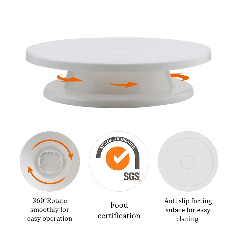 4 Size Cake Turntable Stand Cake Decoration Accessories Silicone Mold  Rotating Stable Anti-skid Round Cake Table Baking Tools - AliExpress