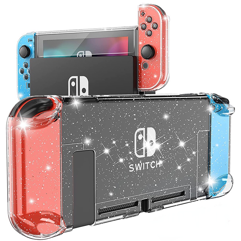  Crystal Clear Cover Case for Switch Lite, Ultra Slim Clear Hard  PC Protective Case Compatible with Nintendo Switch Lite with a Glass Screen  Protector and 8 Thumb Grips Caps : Video