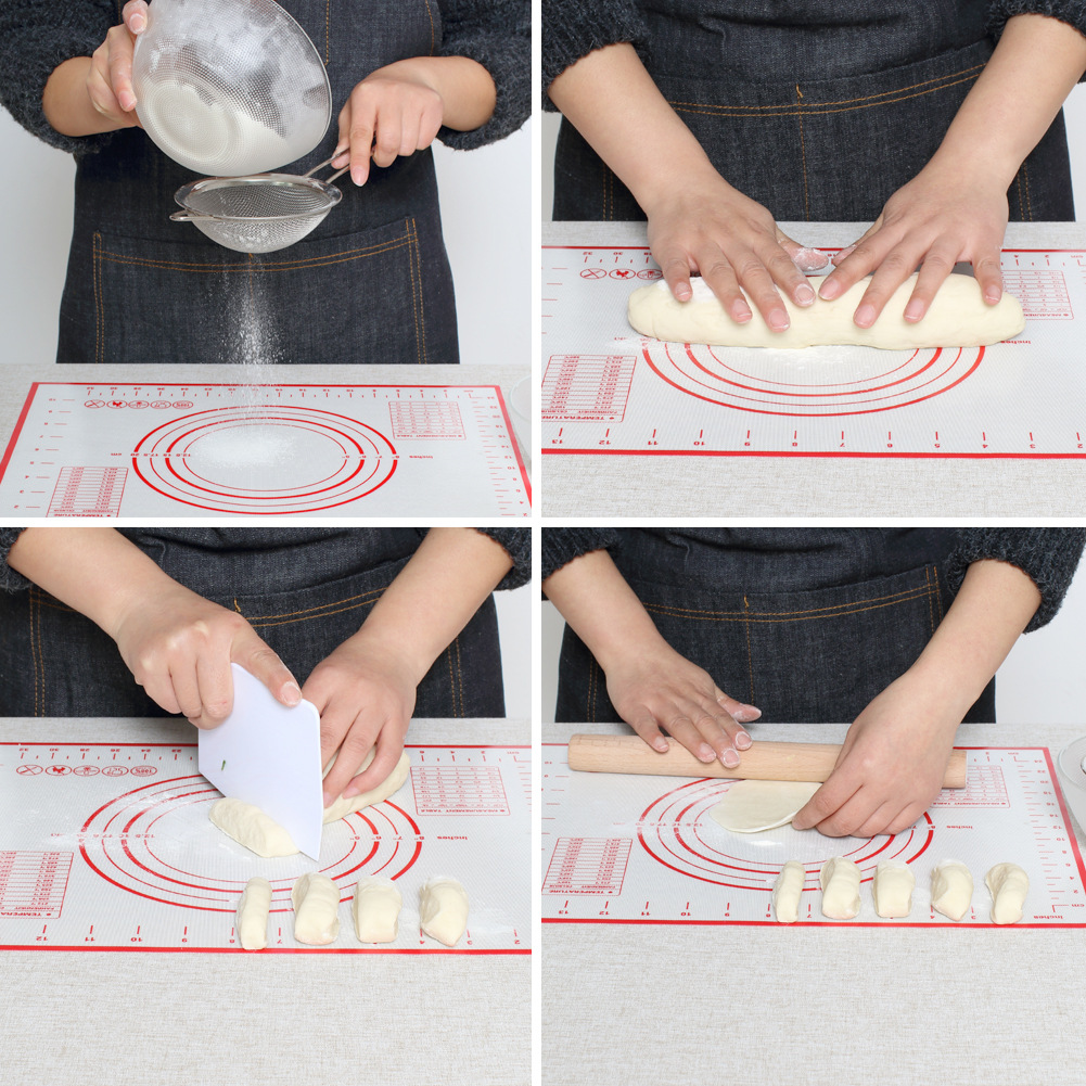 1pc, Silicone Pastry Mat, Non-slip Baking Mat With Measurements,  Multifunctional Silicone Baking Sheet, Reusable Dough Rolling Mat, Pie  Crust Mat, Kne