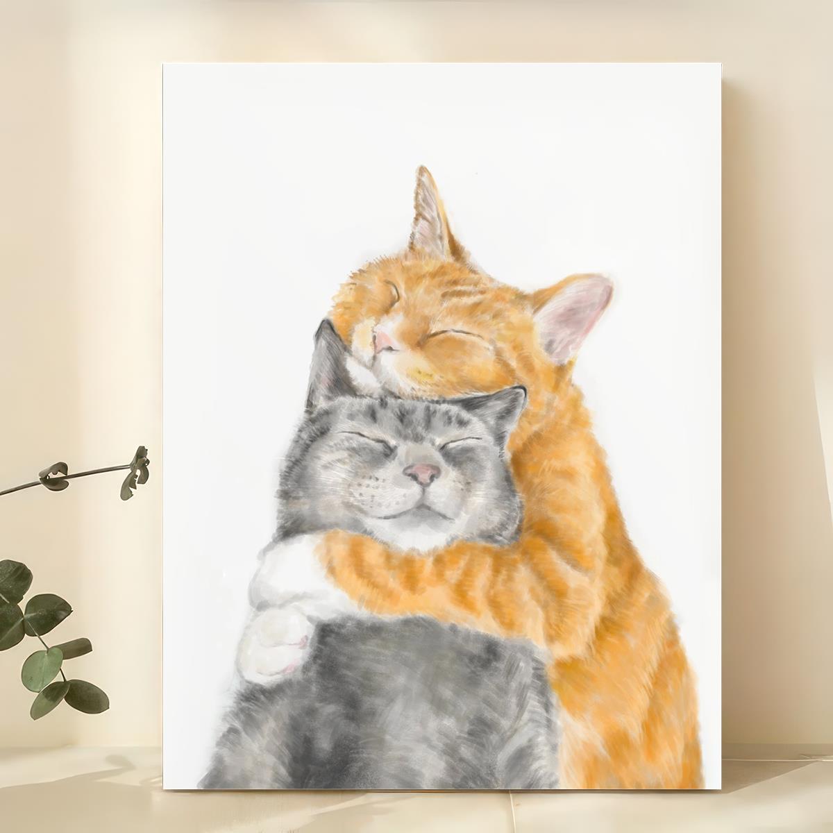 Canvas Poster Cat Snuggles In Print Anniversary Temu Australia