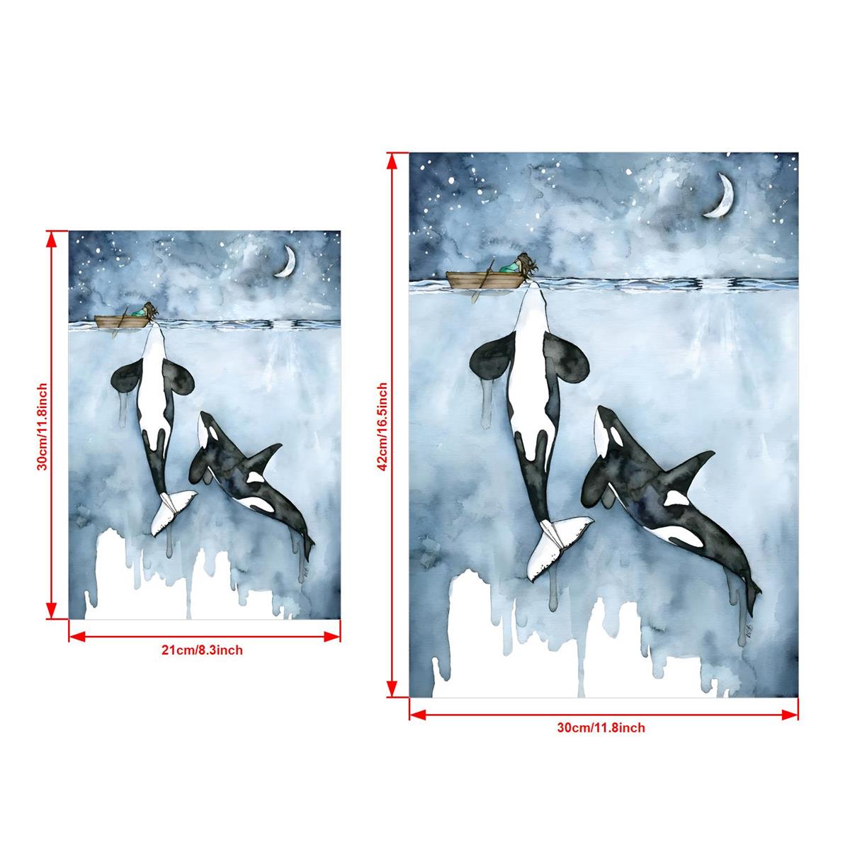 Orca Paint by Numbers Adults Acrylic Painting Kit With Stretcher
