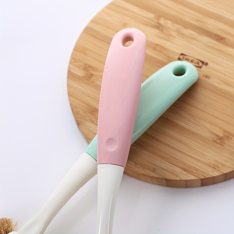 Dishwashing Brush With Coconut Fiber Long Handled Pot Brush Gas Stove Kitchen  Cleaning Brush Dishwashing Brush Kitchen Gadgets Green/blue - Temu