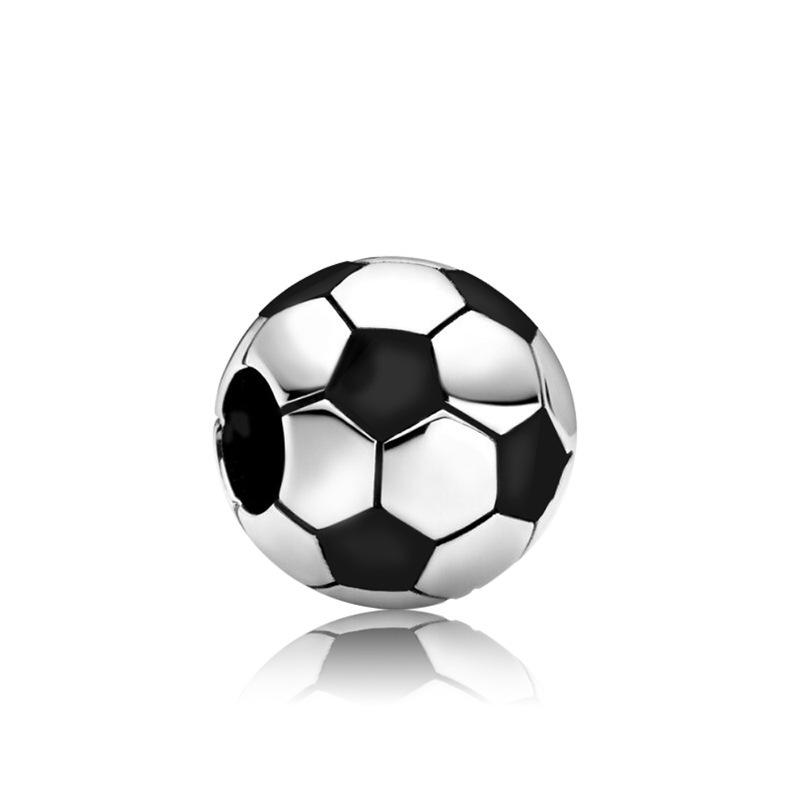 Soccer Ball Beads, Soccer Charm for Jewelry Making, Soccer Ball Pendan