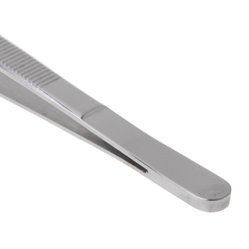 Stainless Steel Tweezers with Serrated Curved Tips