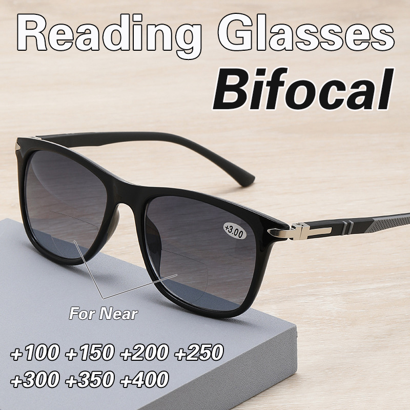 100 +400 Bifocal Reading Sunglasses Women Men Presbyopic - Temu