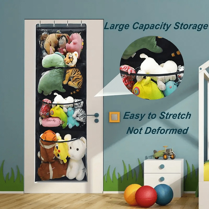 1pc Stuffed Animal Storage, Stuffed Animal Holder, For Nursery, Over The  Door Organizer For Plush Toy Storage for small business  owners/shops/retailer