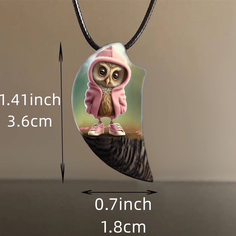 delicate crescent cute animal owl wearing clothes pattern Temu