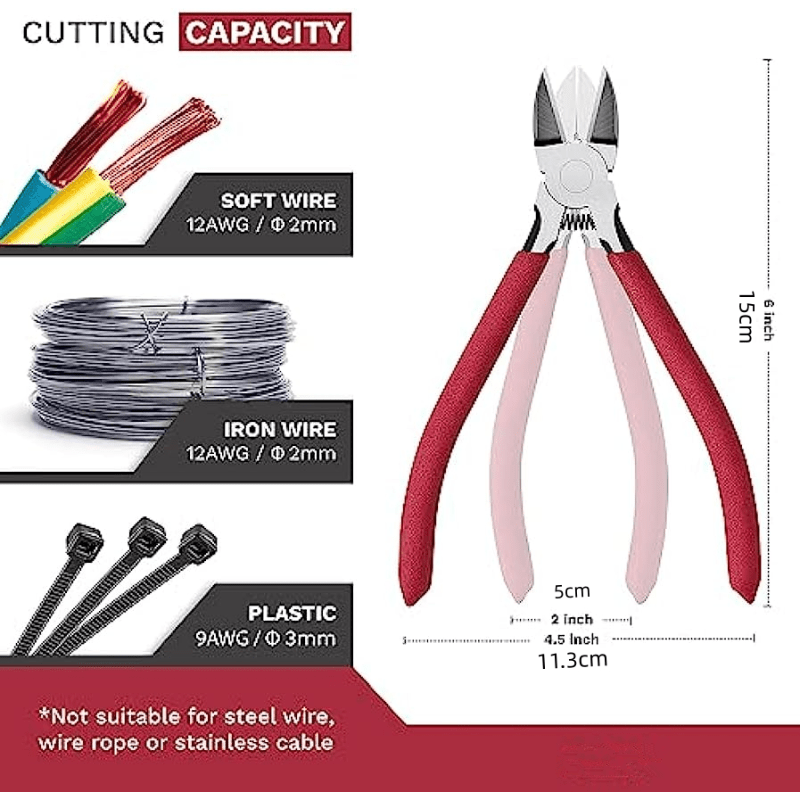 Wire Flush Cutters Ultra Sharp Powerful Side Cutter Clippers - Temu