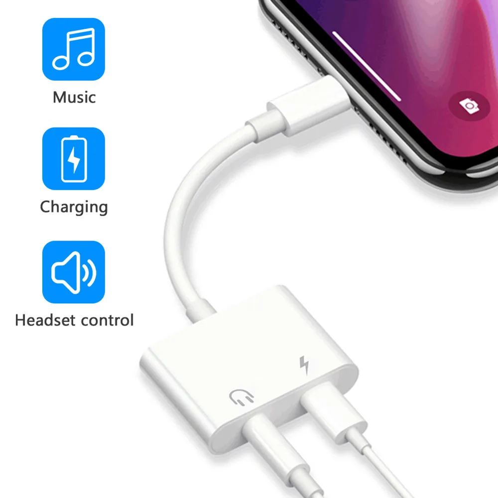 Vellykket Grund rabat Headphone Adaptador For Iphone 14 13 12 11 X 8 7 Plus Aux Audio Splitter  For To Adapter Earphone Jack Cable - Temu