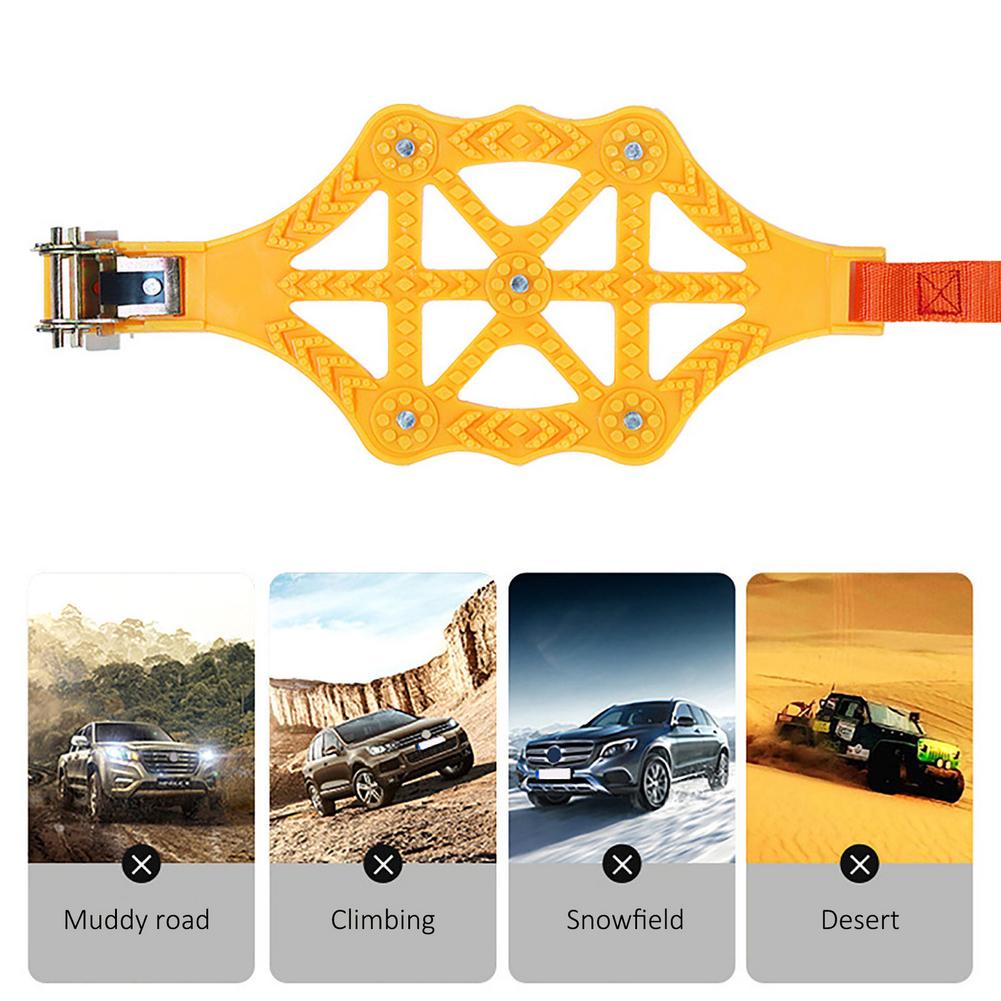 Universal Snow Chains For Car Van Adjustable Emergency Anti Skid Tire Chains