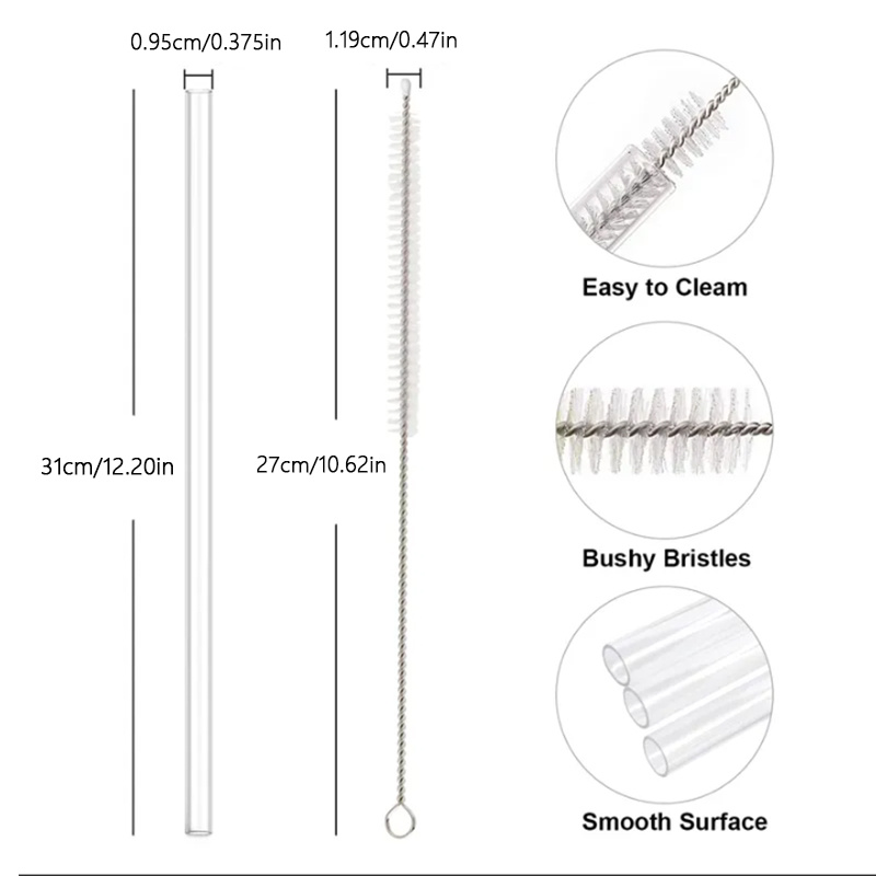 Airboat 8Pack Replacement Straws for Stanley 40oz 30oz 20oz 14oz Tumbler,  Reusable Clear Straws Compatible with Stanley Adventure Quencher Travel Mug  Cup, Plus Cleaning Brush