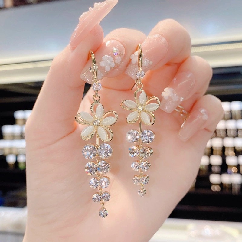 Dangle Earrings - New Flower Pendant Earrings Women Gifts Drop