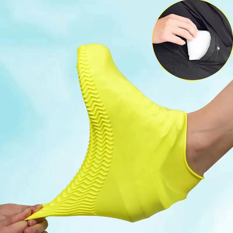 1 Paire De Couvre-chaussures Imperméables Antidérapants Et Résistants À  L'usure, Couvre-chaussures Imperméables En Silicone Épais Unisexe Avec  Couche Imperméable, Faciles À Transporter, Mode en ligne