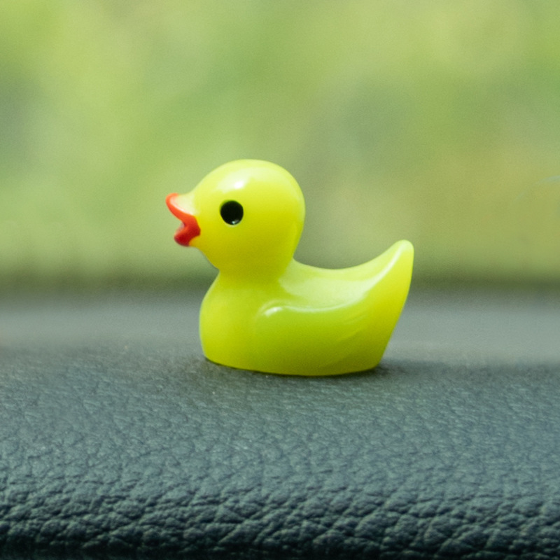 10pcs Creative Cute Duck 1.8*1.5cm Miniature Garden Resin Landscape Yellow  Ducks