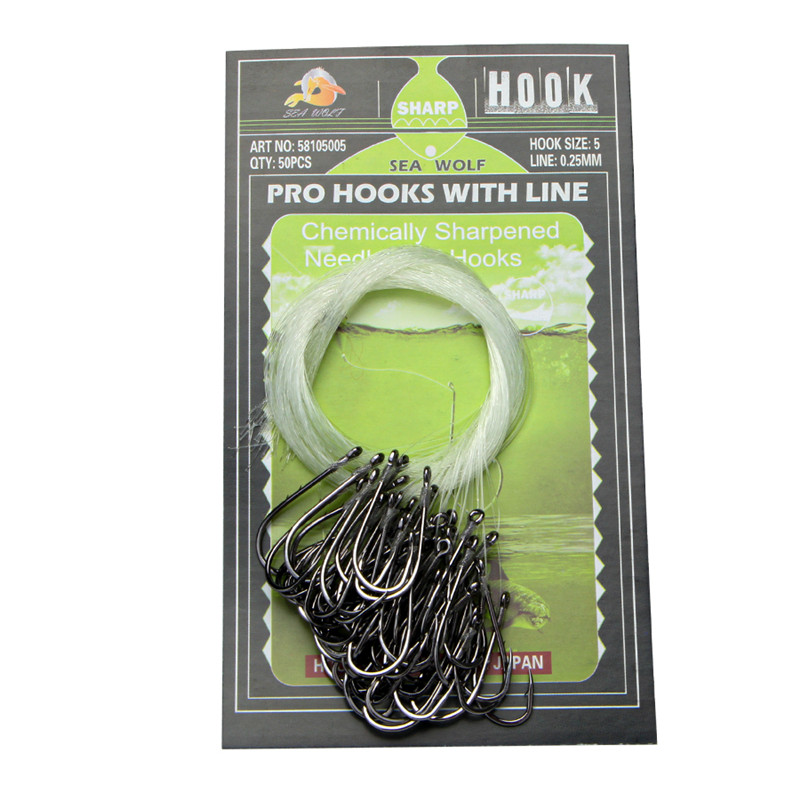 AMHDV Small Fishing Hooks with Line, Super Quick Penetration