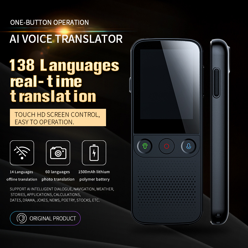 Bidireccional Portable Instant Traducción Multilingüe traductor de idiomas  en tiempo real del dispositivo Smart Traductor de voz - China Traductor de  voz inteligente de aprendizaje y de voz inteligente traductor precio