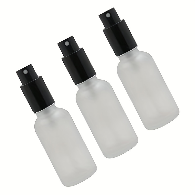 1.7 OZ 50ml Black Glass Empty Refillable Perfume Bottle, Atomizer
