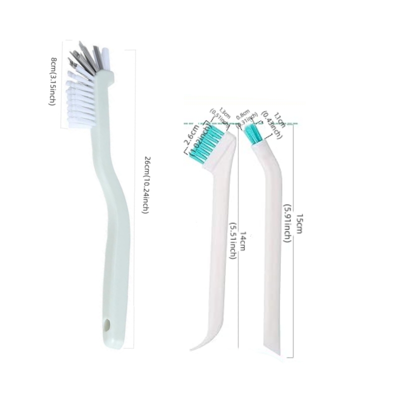 Small Space Scrub Cleaning Brushes,3-in-1 Deep Detail Crevice Cleaning Tool  Set-Micro Scrub Cleaner Tool, Tiny Cleaning Brush for Window Door Track  Corner Groove Gap Cap Bottle Keyboard-3Pcs 