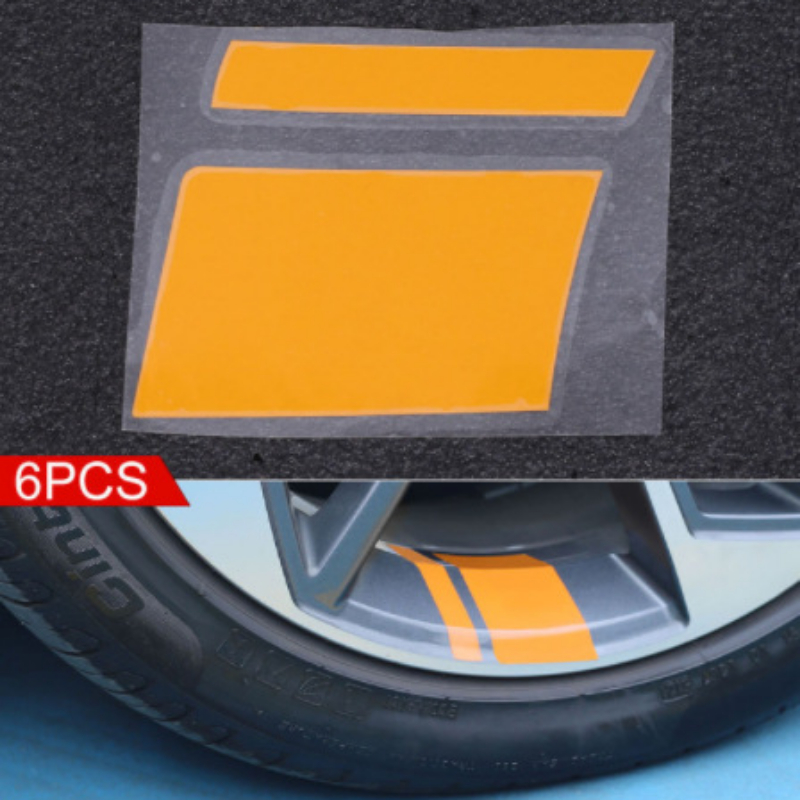 6PCS Auto Rad Modifikation Aufkleber Auto Reifen Aufkleber - Temu