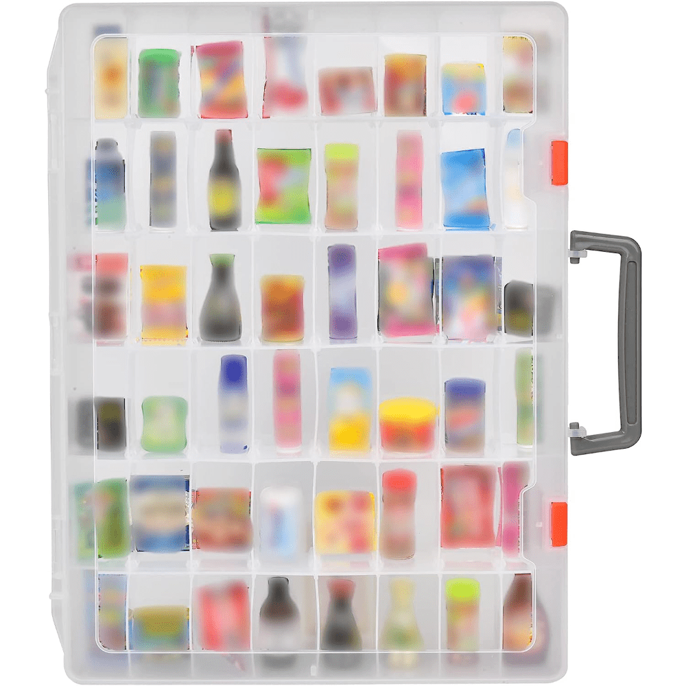 Case for Mini Brands Toys Series 1 2 3 Mystery Capsule Real Miniature  Collectible Kit, Storage Organizer Holder for Mini Mart Collection (Box  Only) Yellow 