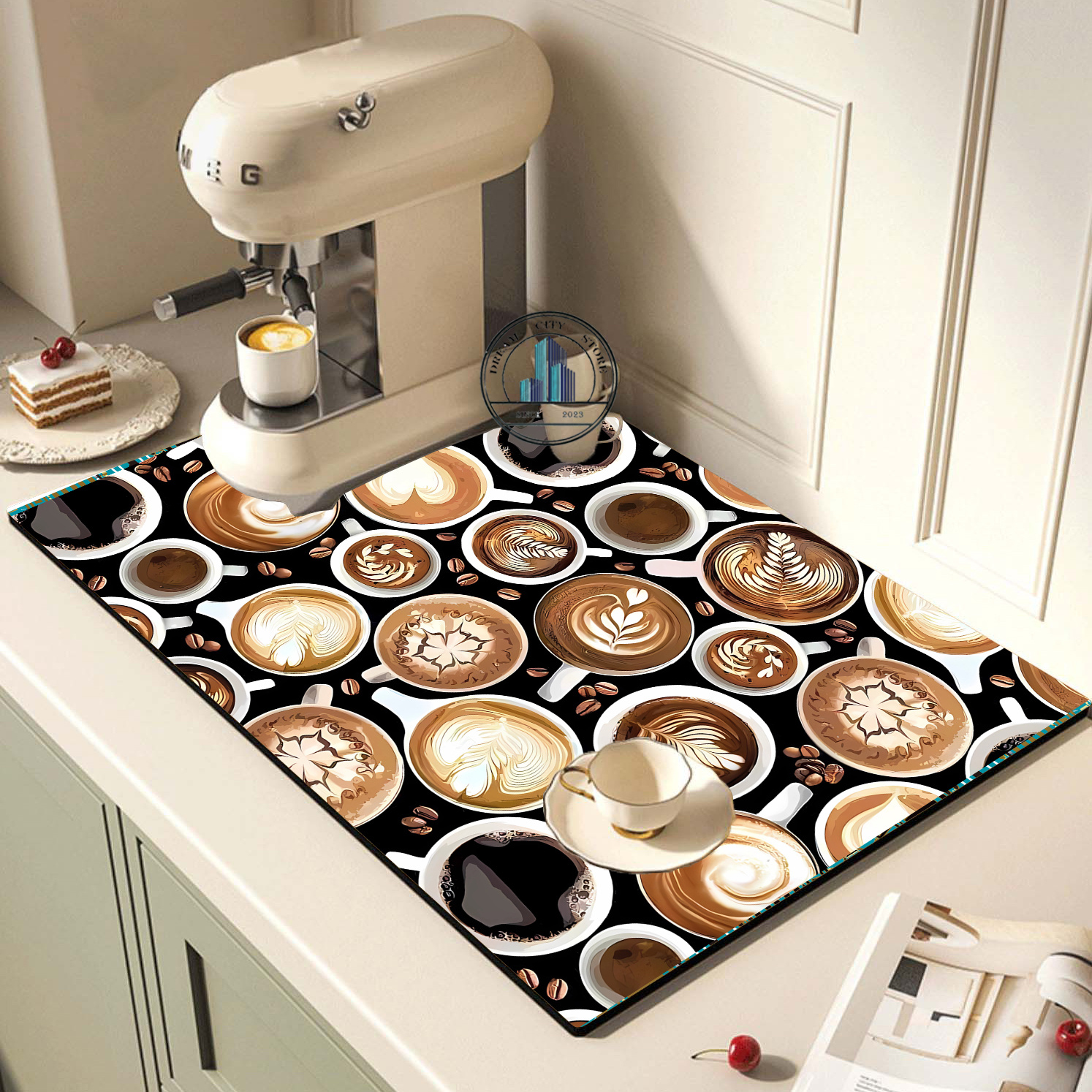 Kitchen Dish Drying Mat Rubber Drain Pad Super Absorbent Drainer Mats  Tableware Bottle Rugs Kitchen Dinnerware Placemat