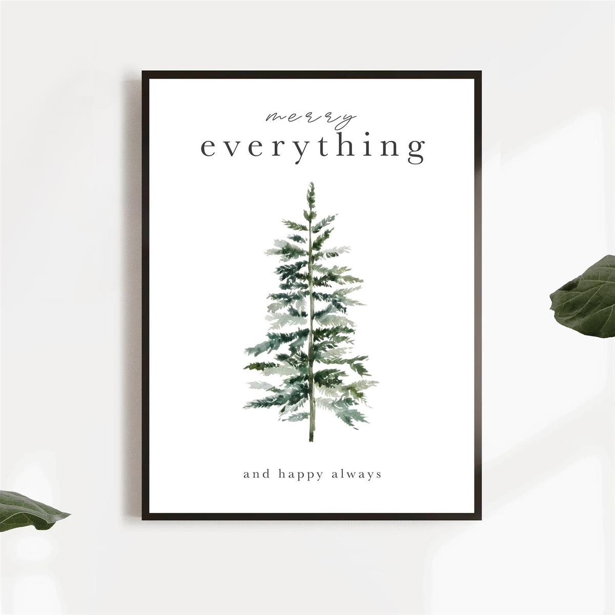 

1pc Canvas Poster, Christmas Trees Print, Holiday Wall Art, Christmas Printable, Holiday Decor, Christmas Sign Wall Art For Living Room, Bedroom, Children's Room Wall Decor, Home Decor, No Frame