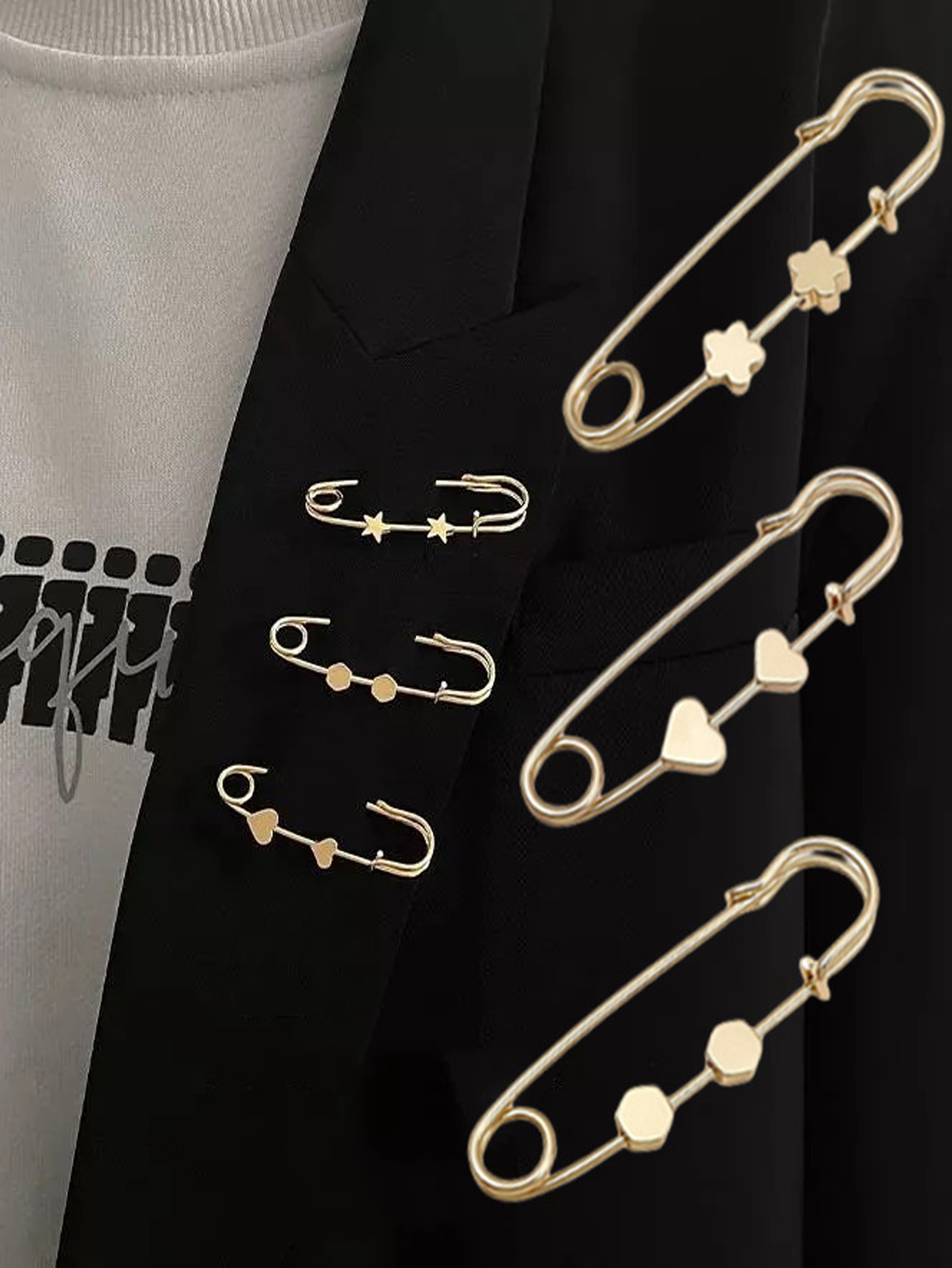 ✇ INS Brooch Pin Safety Pin for Dress Anti-exposure Button Good