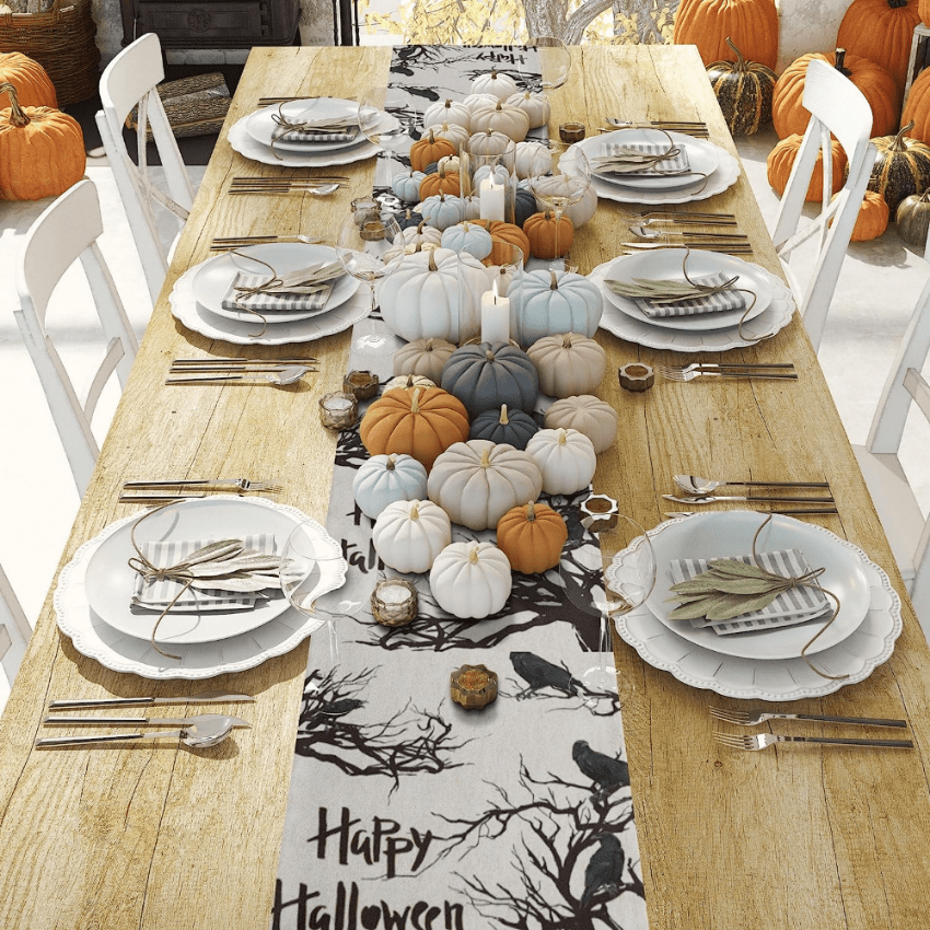 Thanksgiving Table Cloth Napkins, Linen Napkins, Halloween Table