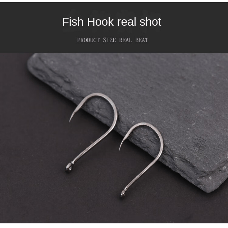 Fish Hook Crooked Mouth Perforated Fish Hook Barbed Looped - Temu