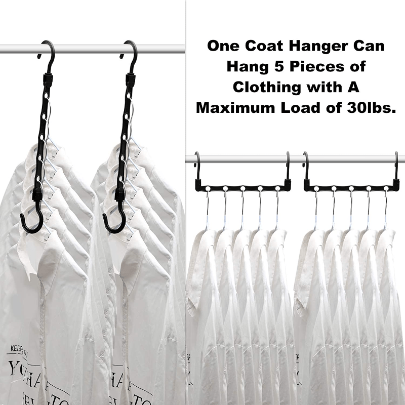 Space Saving Sturdy Closet Hangers, Closet Organize And Storage Smart  Plastic Clothes Hanger, Organizer For Wardrobe Apartment College Dorm Room  Essentials, Black - Temu