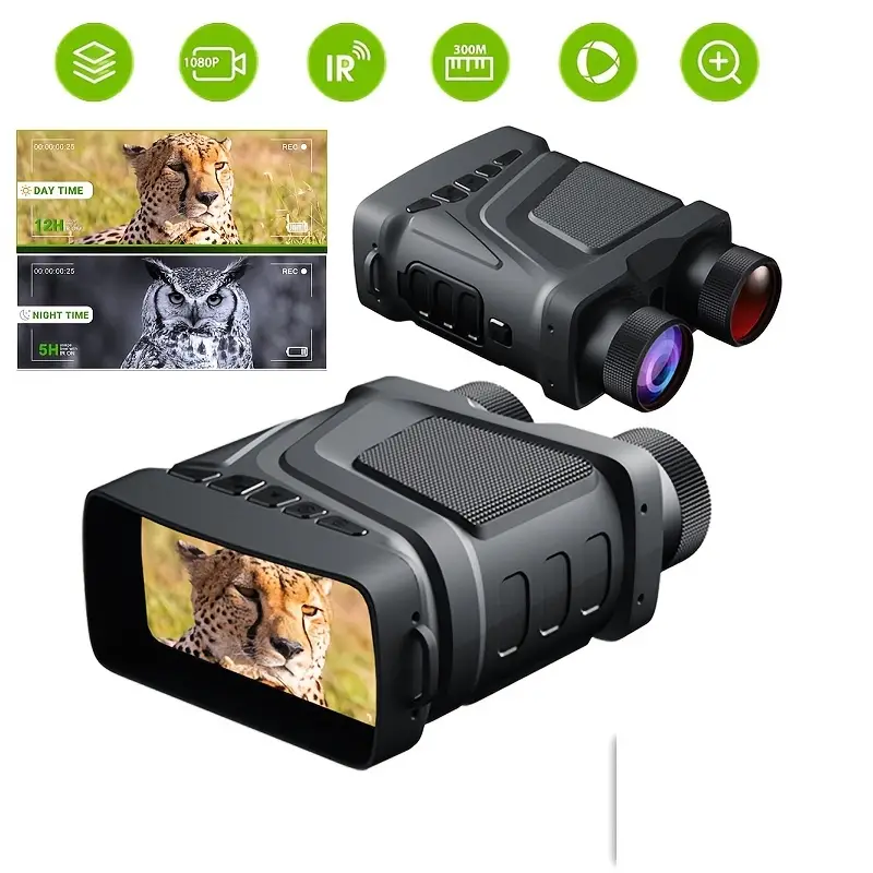 rechargeable night vision binoculars 850nm infrared hd 5x digital zoom telescope perfect for hunting camping surveillance details 1