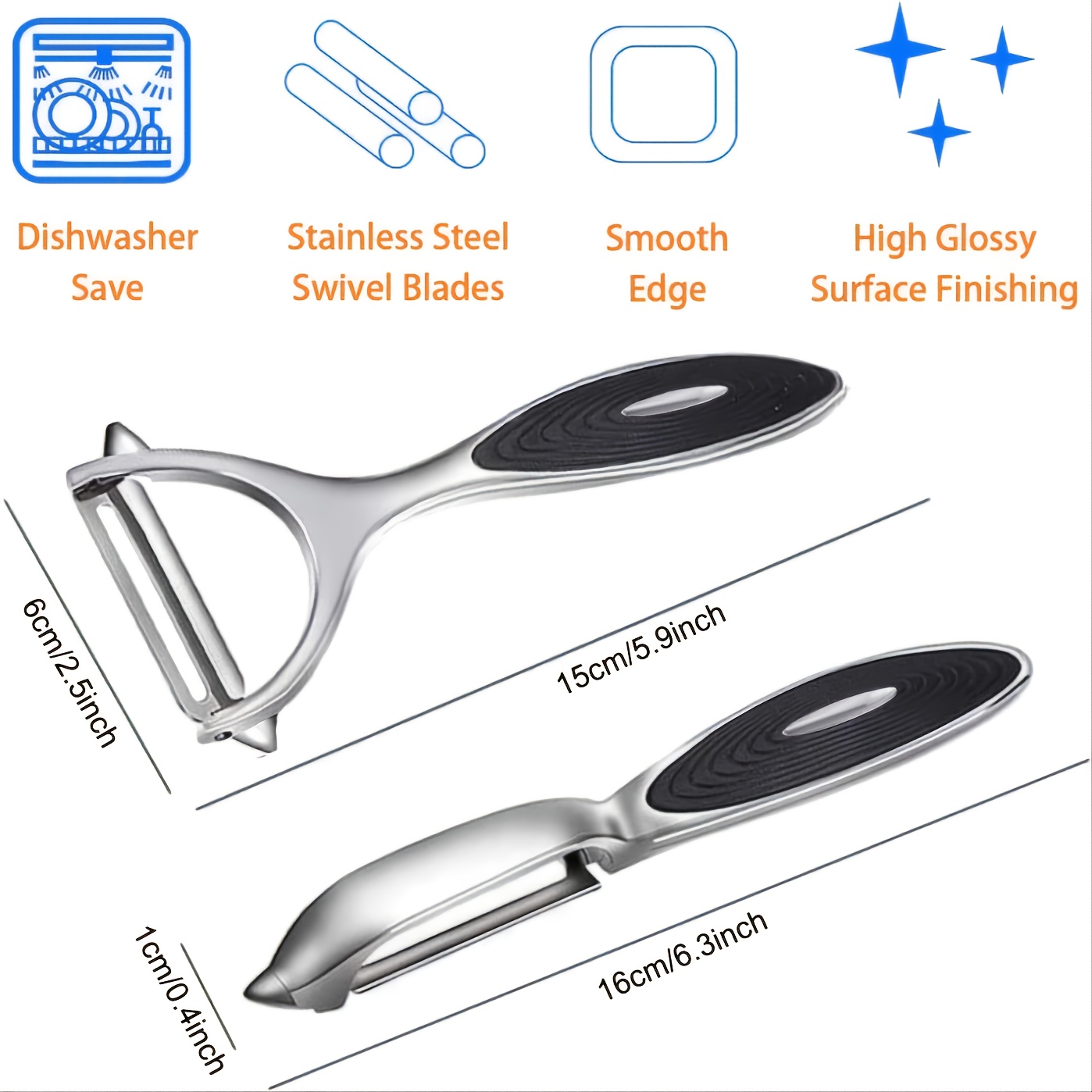 Kitchen Peeler Non-Slip Hand-held 2PCS Versatile Vegetable Peeler Potato  Peeler