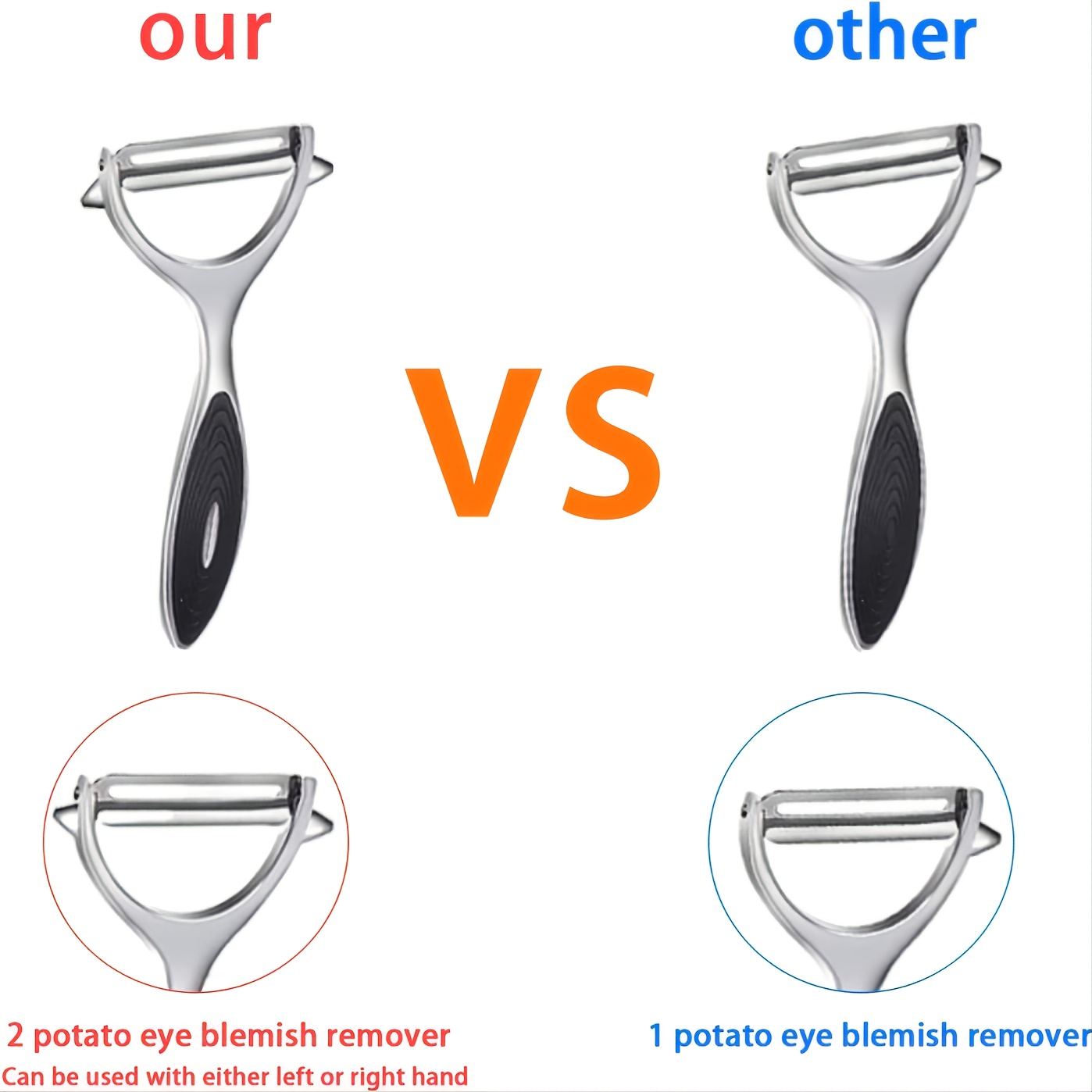 Kitchen Peeler Non-Slip Hand-held 2PCS Versatile Vegetable Peeler Potato  Peeler