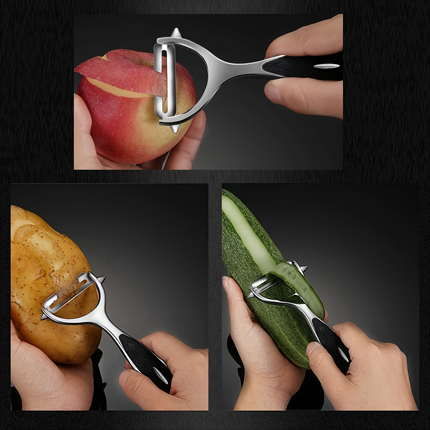 Kitchen Peeler Non-Slip Hand-held 2PCS Versatile Vegetable Peeler