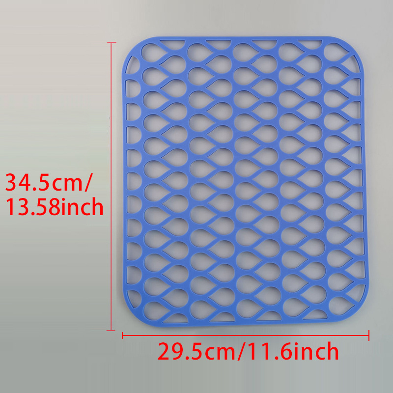 Multifunctional Silicone Sink Mat Insulation Pad Kitchen Drainer Bottom  Protection Anti-scratch Slip Anti-splash Filter Mesh