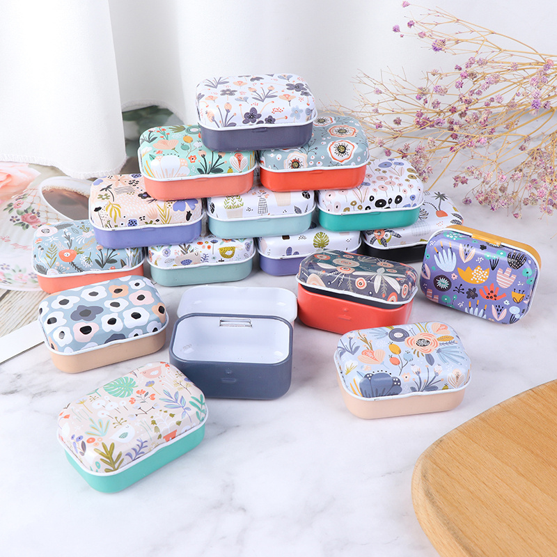 Mini Flower Storage Tin Small Trinket Jewelry Box Portable - Temu