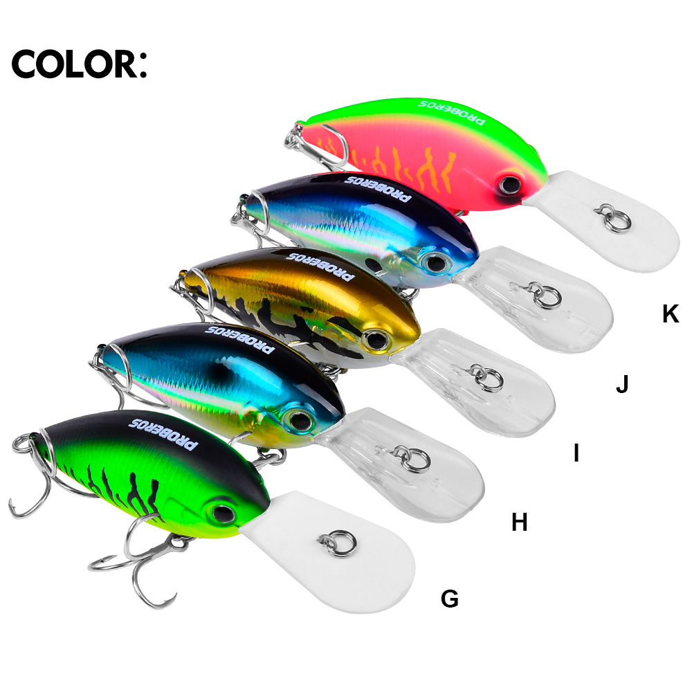 9 Pieces Fishing Lures Crankbait Freshwater Saltwater Hard Baits Diving  Topwater Floating Bass Lots 0644
