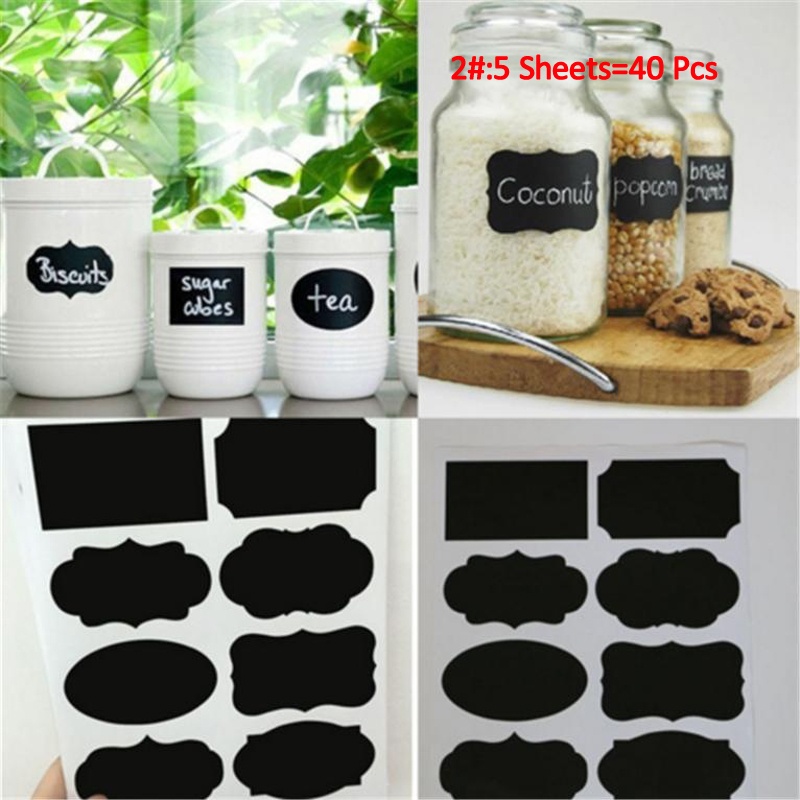 Chalkboard Labels Waterproof Reusable Blackboard Stickers - Temu