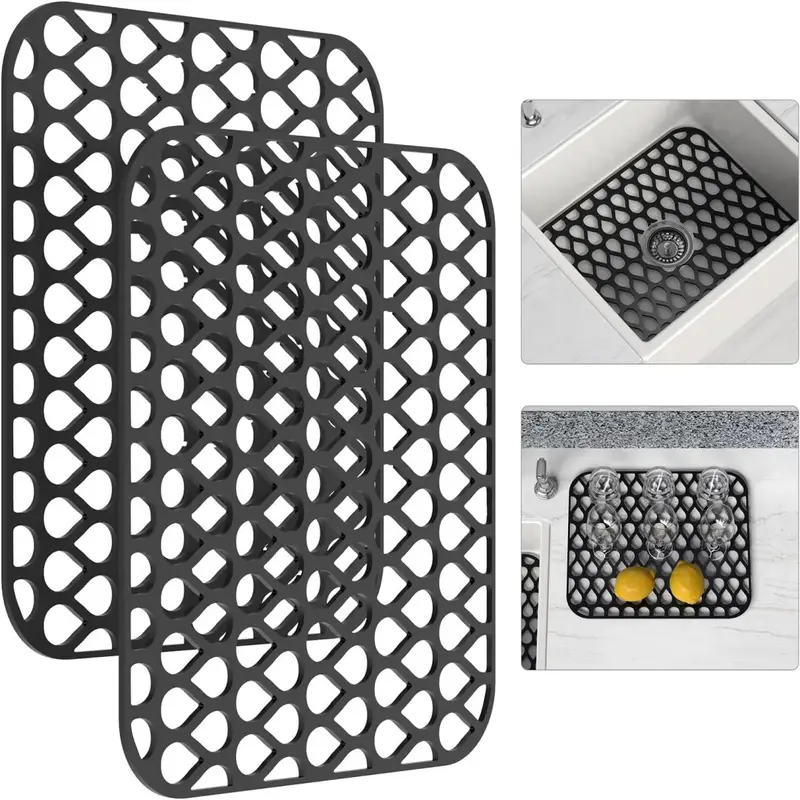 Sink Protectors For Kitchen Sink Sink Mat Grid Silicone - Temu