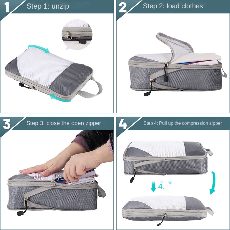 Travel Compression Bags Roll Up Suitcase Luggage Set Packing