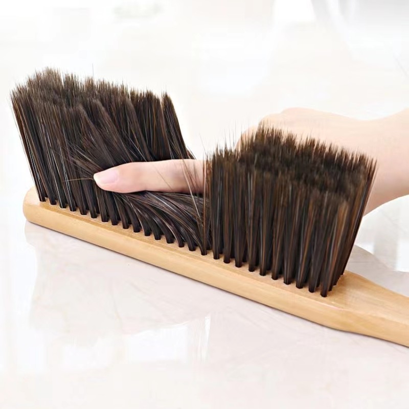 Horse Hair Brush Hand Broom Dusting Brush for Home Cleaning, Wood Handle  Soft Brush Duster for Counter Furniture, Bed, Bench Fireplace,Car, Shop  Brush