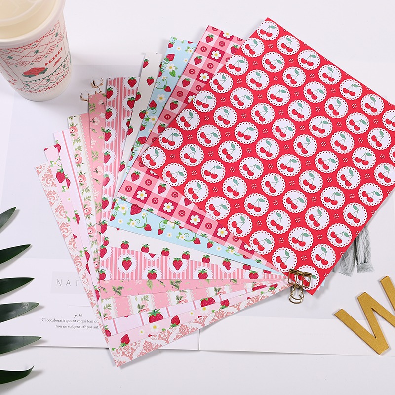 20 Sheets Pink Material Papers Retro Journal Ballet Decoration DIY Tools Student