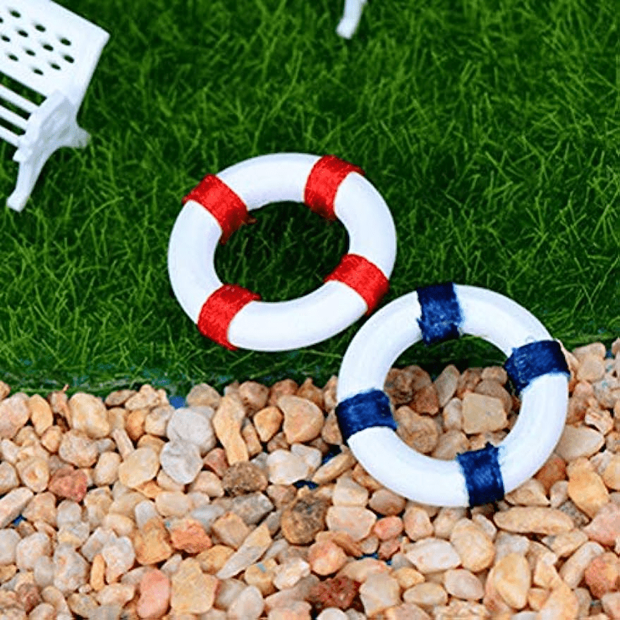 Mini Life Ring Decorations Landscape Swim Ring Buoy Nautical - Temu
